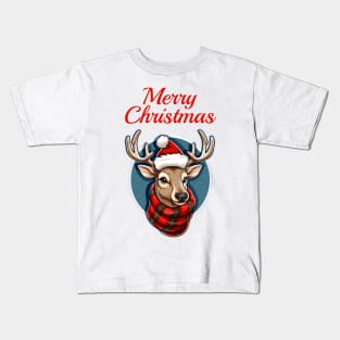 Christmas majestic deer with long antlers Kids T-Shirt